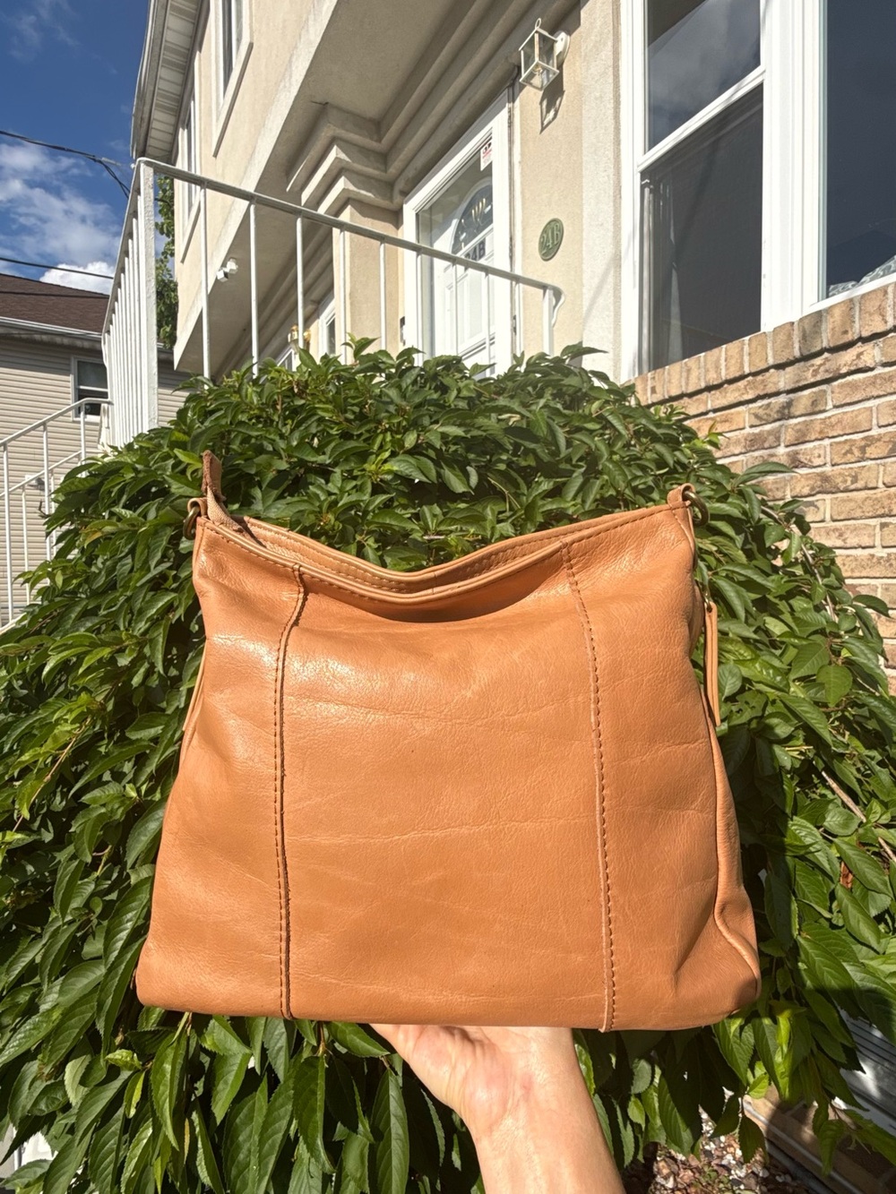 Vintage Y2K American Leather Co Camel Tan Leather Shoulder Hobo Bag EUC - Picture 4 of 7